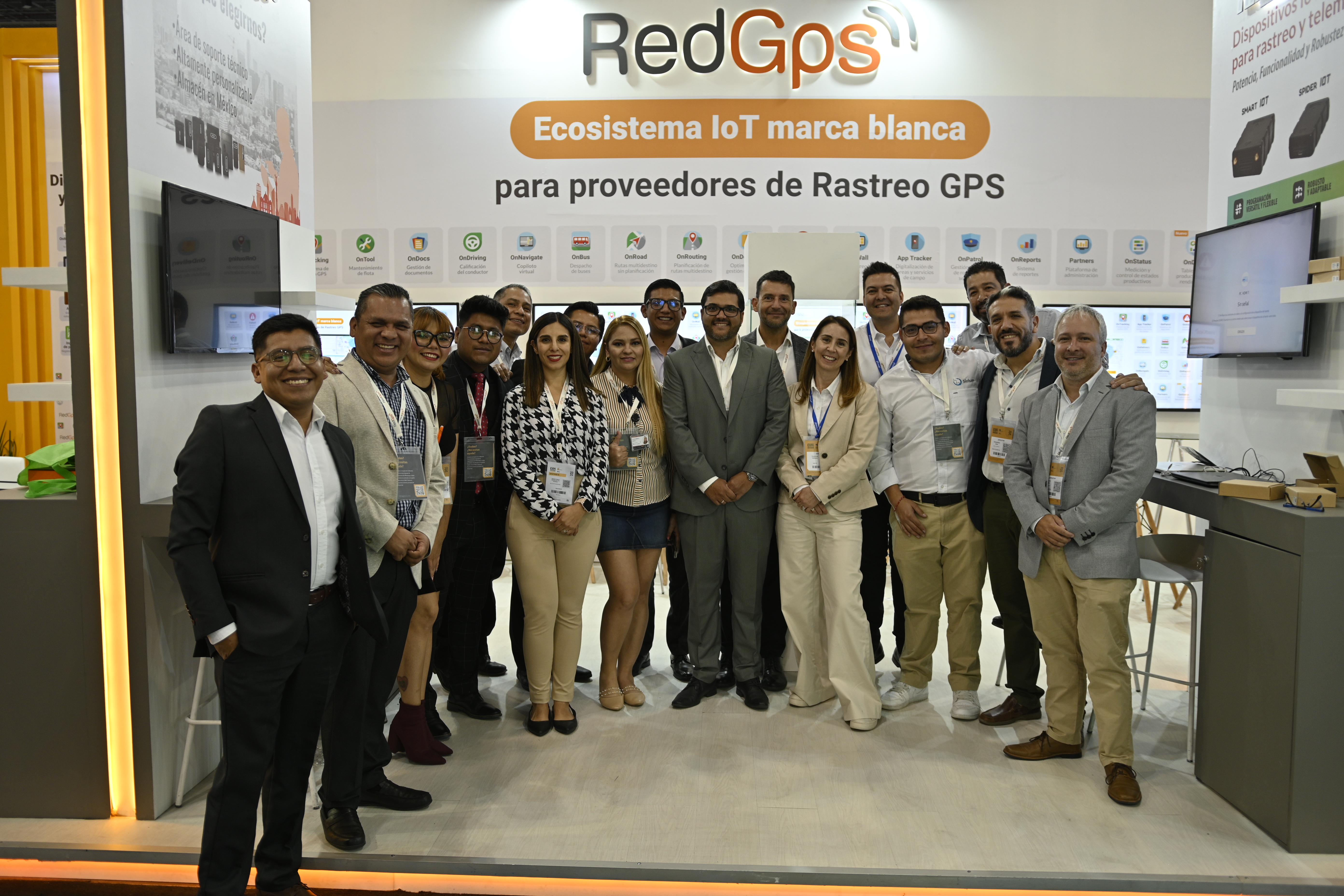 Rinho Telematics team presenting IoT solutions at the expo